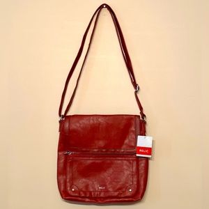 Relic by Fossil Evie Flap Crossbody Bag Adjustable Strap Red